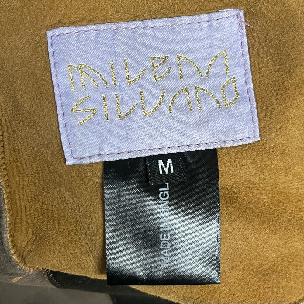 Milena Silvano Multi Patchwork Shearling Coat, Si… - image 6